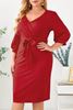 Picture of PLUS SIZE V NECK DRESS